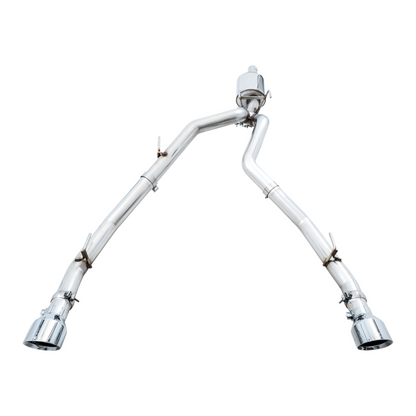 AWE Tuning 09-18 RAM 1500 5.7L (w/Cutouts) 0FG Dual Rear Exit Cat-Back Exhaust - Chrome Silver Tips