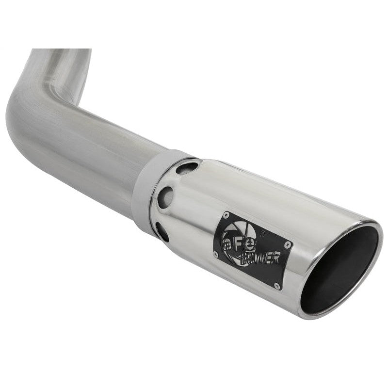 aFe LARGE BORE HD 4in 409-SS DPF-Back Exhaust w/Polished Tip 07.5-12 Dodge Diesel Trucks L6-6.7L(td)