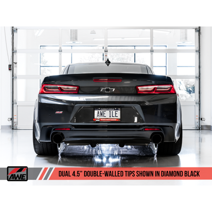 AWE Tuning 16-19 Chevrolet Camaro SS Axle-back Exhaust - Touring Edition (Diamond Black Tips)