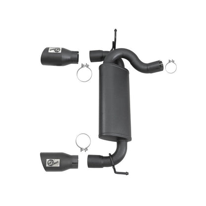 aFe Rebel Series 2.5in 409 SS Axle-Back Exhaust w/ Black Tips 2007+ Jeep Wrangler (JK) V6 3.6L/3.8L