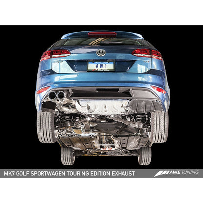 AWE Tuning VW MK7 Golf SportWagen Touring Edition Exhaust w/Chrome Silver Tips (90mm)