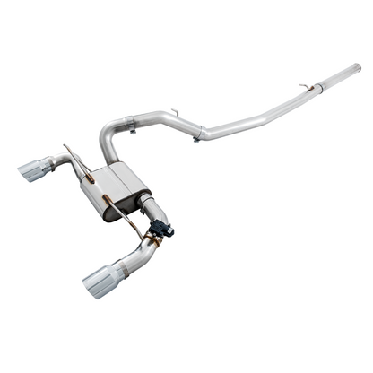 AWE Tuning Ford Focus RS SwitchPath Cat-back Exhaust - Chrome Silver Tips