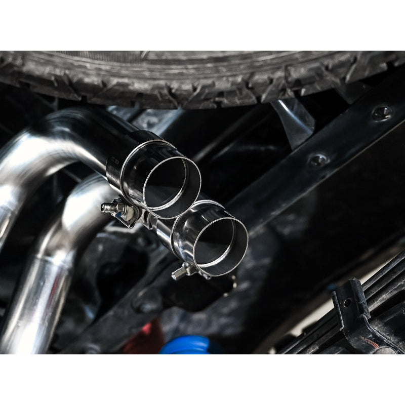 AWE 16-22 Toyota Tacoma 0FG Catback Exhaust w/ BashGuard - Dual Diamond Black Tips