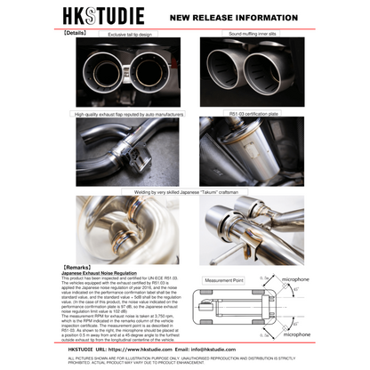 HKS x Studie - HKSTUDIE Exhaust - 2021+ BMW M3 G80 Comp / M4 G82 Comp