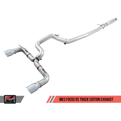 AWE Tuning Ford Focus RS Track Edition Cat-back Exhaust - Chrome Silver Tips