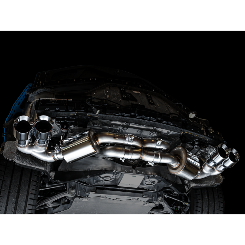 AWE Tuning 2020 Chevrolet Corvette (C8) Touring Edition Exhaust - Quad Chrome Silver Tips