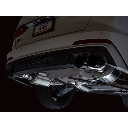 AWE Tuning 19-23 Audi C8 S6/S7 2.9T V6 AWD Touring Edition Exhaust - Diamond Black Tips
