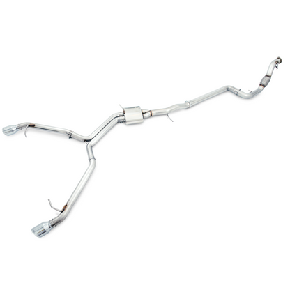AWE Tuning Audi B9 A4 Track Edition Exhaust Dual Outlet - Chrome Silver Tips (Includes DP)