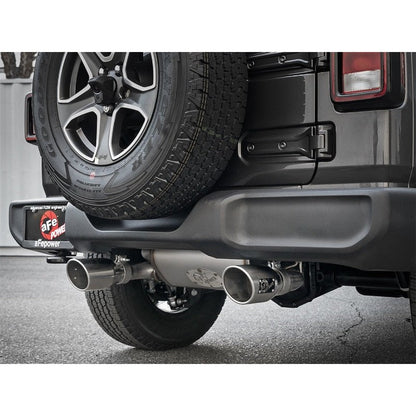 aFe Rebel Series 2.5in 409 SS Cat-Back Exhaust w/ Polished Tips 2018+ Jeep Wrangler (JL) V6 3.6L