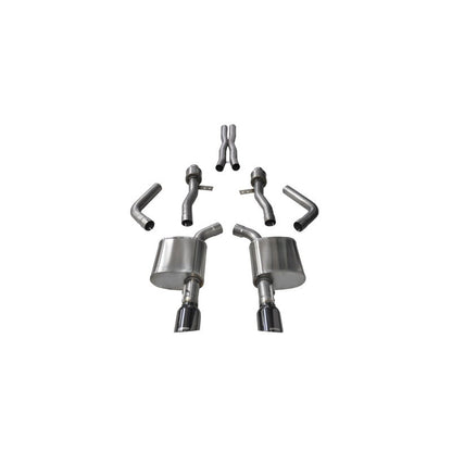 Corsa 15-16 Dodge Charger SRT / Scat Pack / R/T 6.4L Black Sport Cat-Back Exhaust