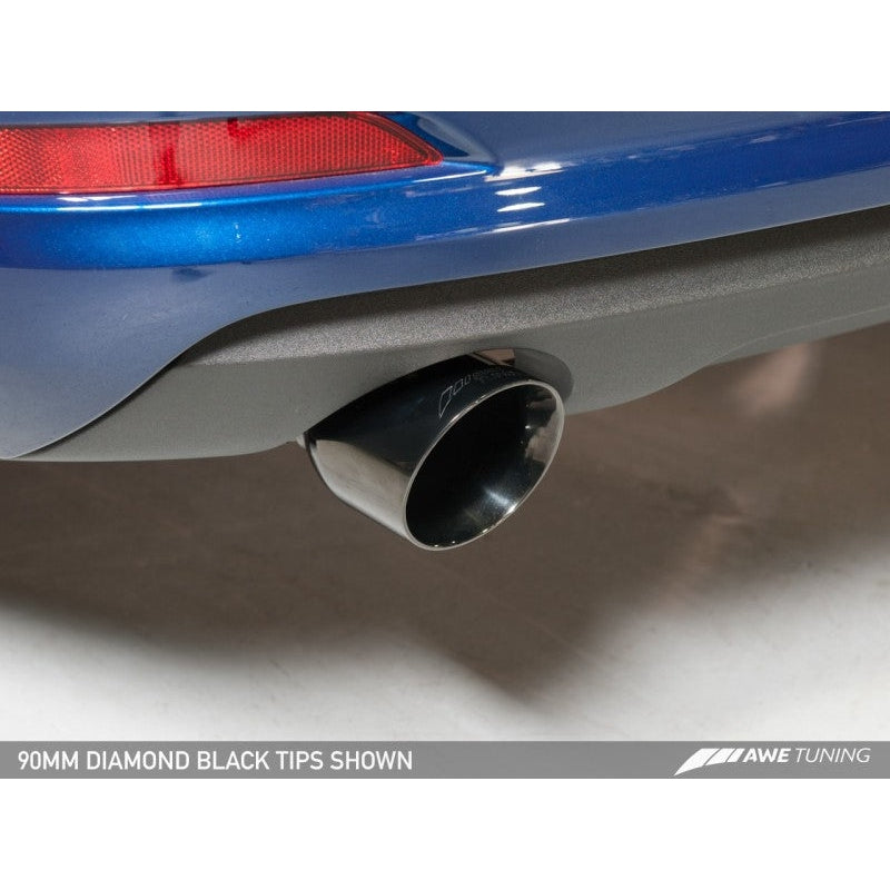 AWE Tuning Audi 8V A3 Touring Edition Exhaust - Dual Outlet Diamond Black 90 mm Tips