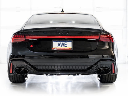 AWE Tuning 21-23 Audi C8 RS6/RS7 SwitchPath Cat-Back Exhaust - Diamond Black Tips