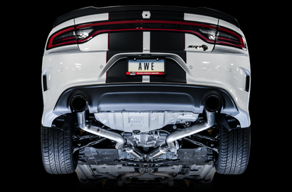 AWE Tuning 2015+ Dodge Charger 6.4L/6.2L Supercharged Track Edition Exhaust - Diamond Black Tips