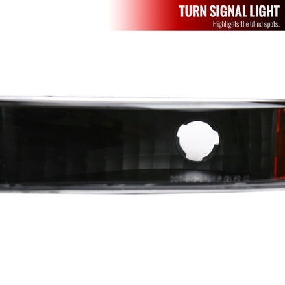1999-2006 GMC Sierra/2007 Sierra Classic/2000-2006 Yukon/XL Factory Style Headlights and Bumper Lights with Amber Reflector (Matte Black Housing/Clear Lens)