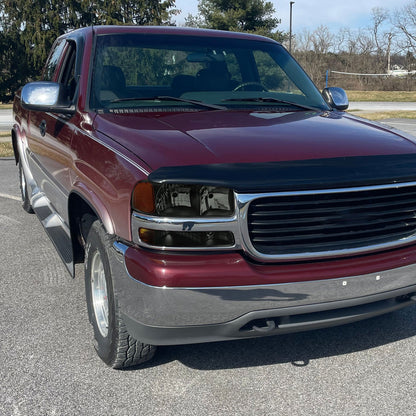 1999-2006 GMC Sierra/2007 Sierra Classic/2000-2006 Yukon/XL Factory Style Headlights and Bumper Lights with Amber Reflector (Matte Black Housing/Smoked Lens)