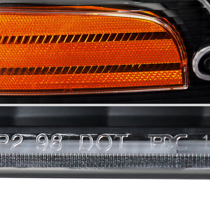 1998-2011 Ford Crown Victoria Factory Style Headlights w/ Corner Signal Lights (Matte Black Housing/Clear Lens)