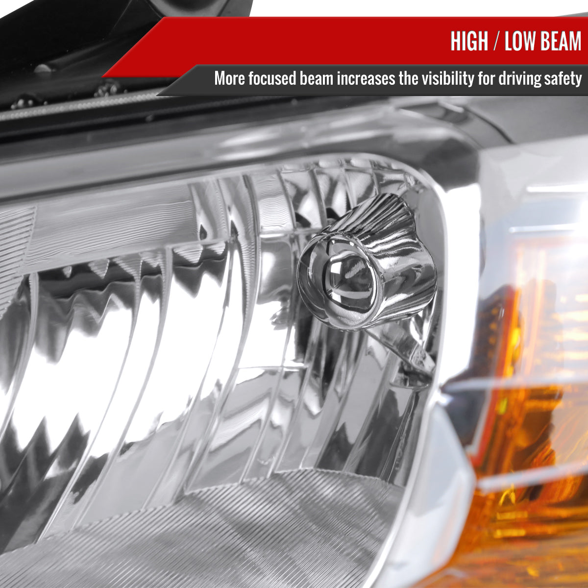 2008-2010 Dodge Grand Caravan Clear Lens Factory Style Crystal Headlight - Driver Side Only