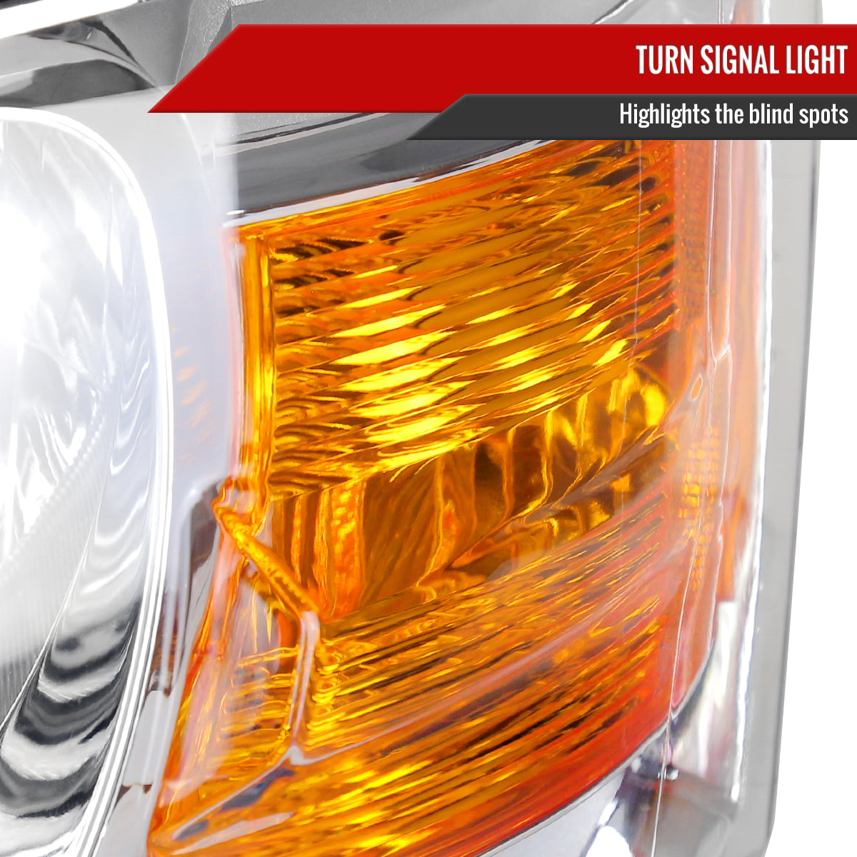 2008-2010 Dodge Grand Caravan Factory Style Headlights - Chrome/Clear Lens
