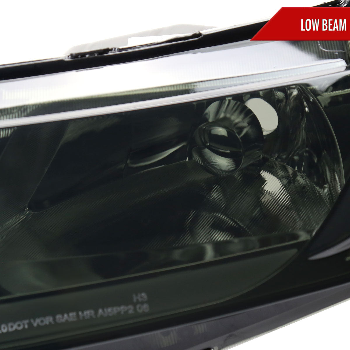2006-2011 Honda Civic 4DR Sedan Factory Style Headlights w/ LED Strip (Chrome Housing/Smoked Lens)