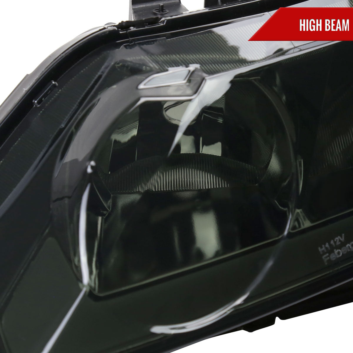 2006-2011 Honda Civic 4DR Sedan Factory Style Headlights w/ LED Strip (Chrome Housing/Smoked Lens)