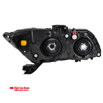 2012-2013 Honda Civic Coupe/ 2012-2015 Civic Sedan Crystal Headlights (Chrome Housing/Clear Lens)