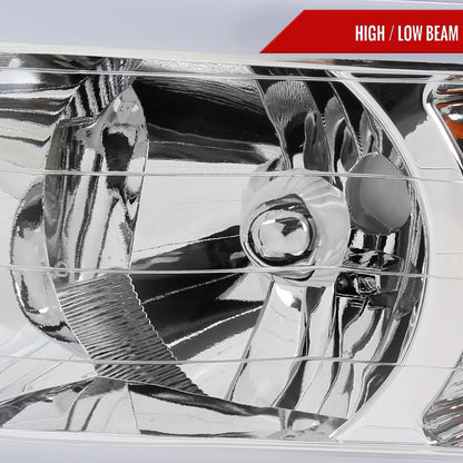 2002-2005 Dodge RAM 1500 /2003-2005 Dodge RAM 2500/3500 LED Tube Factory Style Headlights (Chrome Housing/Clear Lens)