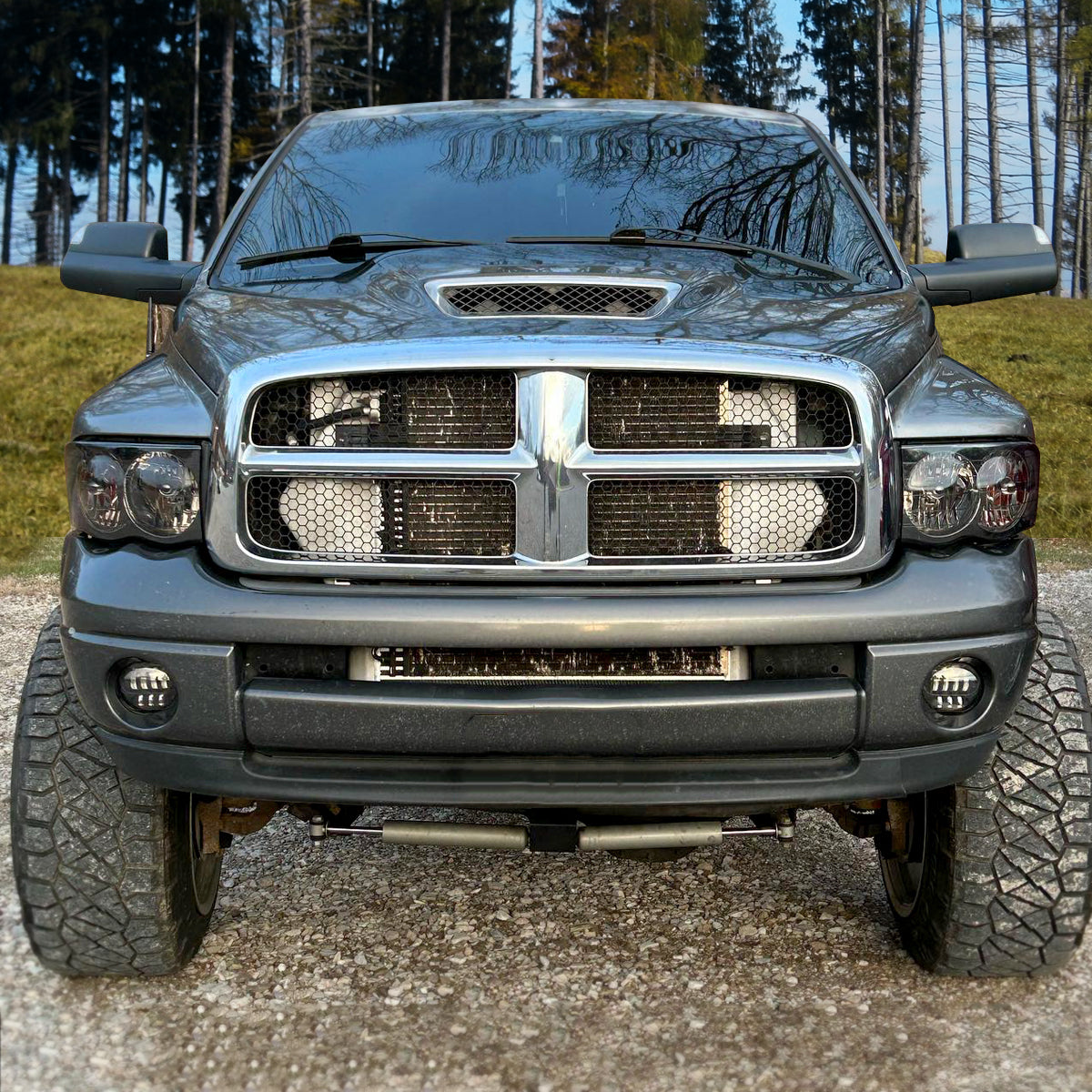 2002-2005 Dodge RAM 1500/ 2003-2005 RAM 2500 3500 Factory Style Headlights (Chrome Housing/Smoked Lens)