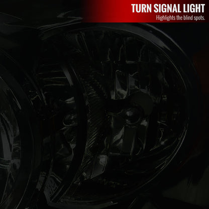 2006-2008 Dodge RAM 1500/ 2006-2009 RAM 2500 3500 Factory Style Crystal Headlights (Chrome Housing/Smoked Lens)