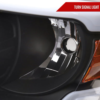 2006-2008 Dodge Ram 1500/ 2006-2009 Ram 2500 3500 LED Tube Factory Style Headlights with Amber Reflector (Matte Black Housing/Clear Lens)
