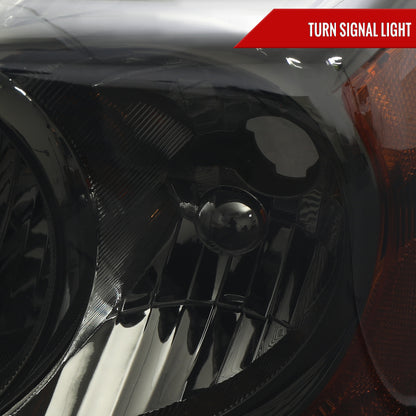 2004-2006 Dodge Durango Factory Style Headlights (Chrome Housing/Smoked Lens)