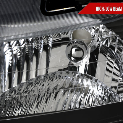 2005-2009 Chevy Equinox Factory Style Headlights with Sequential Switchback LED Bar Turn Signal (Matte Black Housing / Clear Lens)