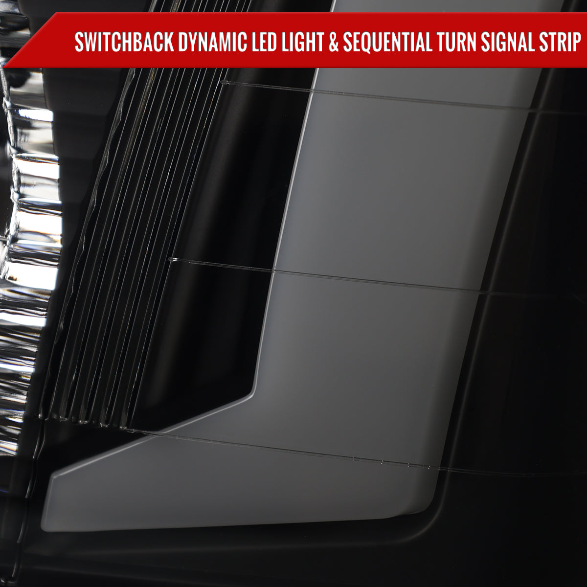 2005-2009 Chevy Equinox Factory Style Headlights with Sequential Switchback LED Bar Turn Signal (Matte Black Housing / Smoked Lens)