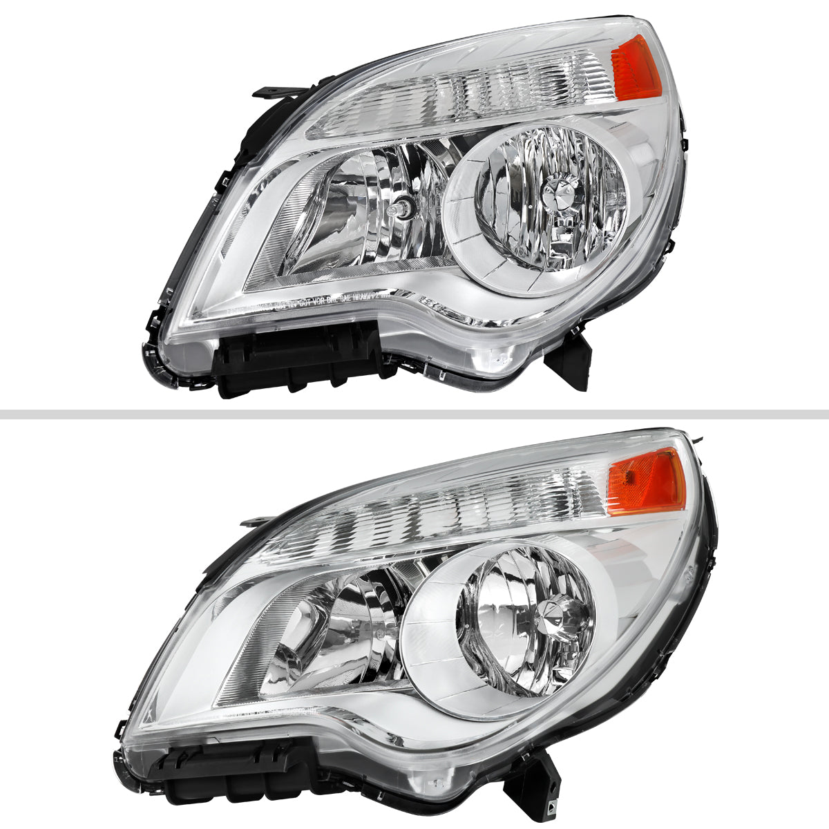2010??2015 Chevrolet Equinox Driver Side Factory Style Headlight (Chrome Housing / Clear Lens)