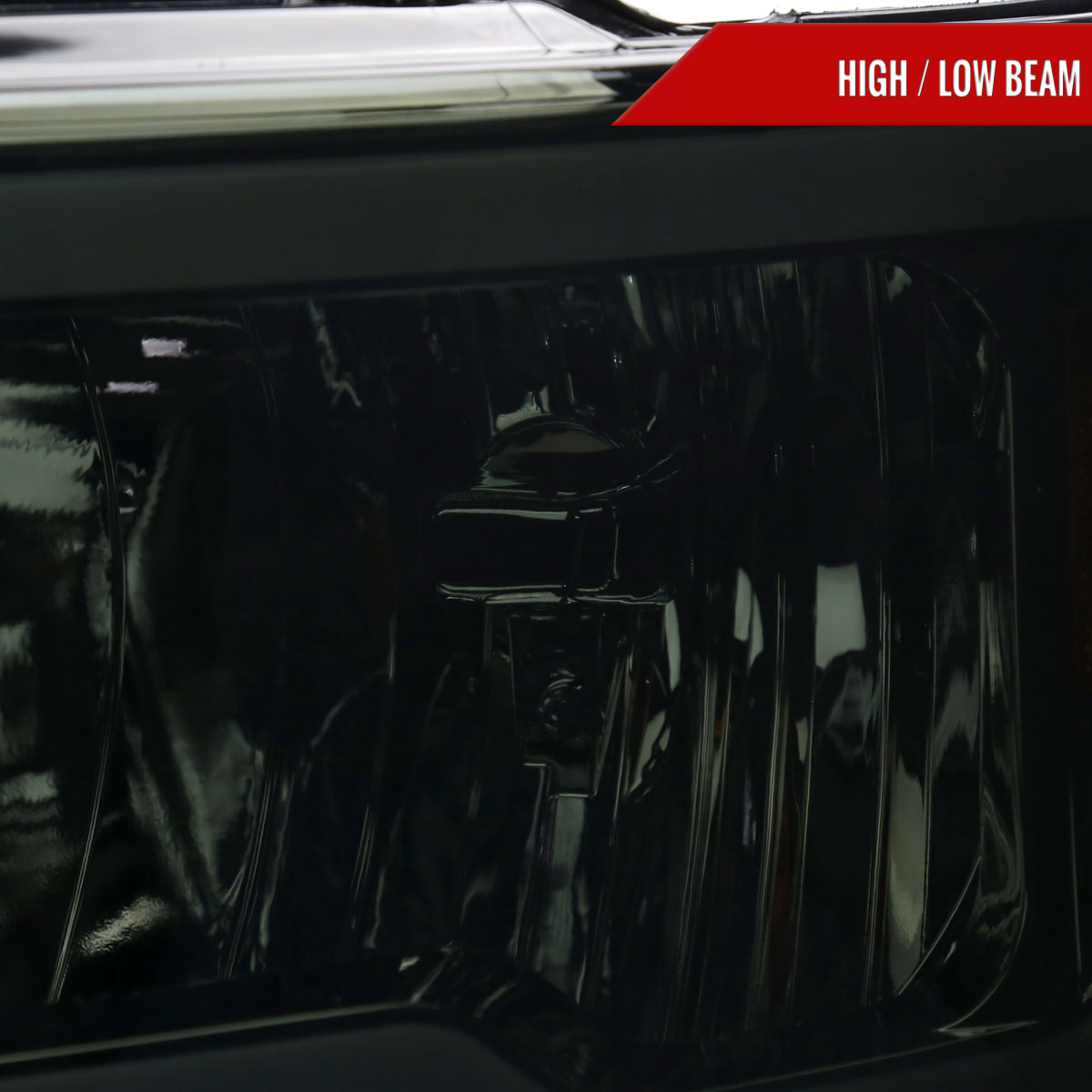 2009-2014 Ford F-150 LED Tube Factory Style Headlights (Chrome Housing/Smoked Lens)