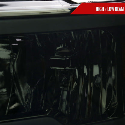 2009-2014 Ford F-150 LED Tube Factory Style Headlights (Chrome Housing/Smoked Lens)