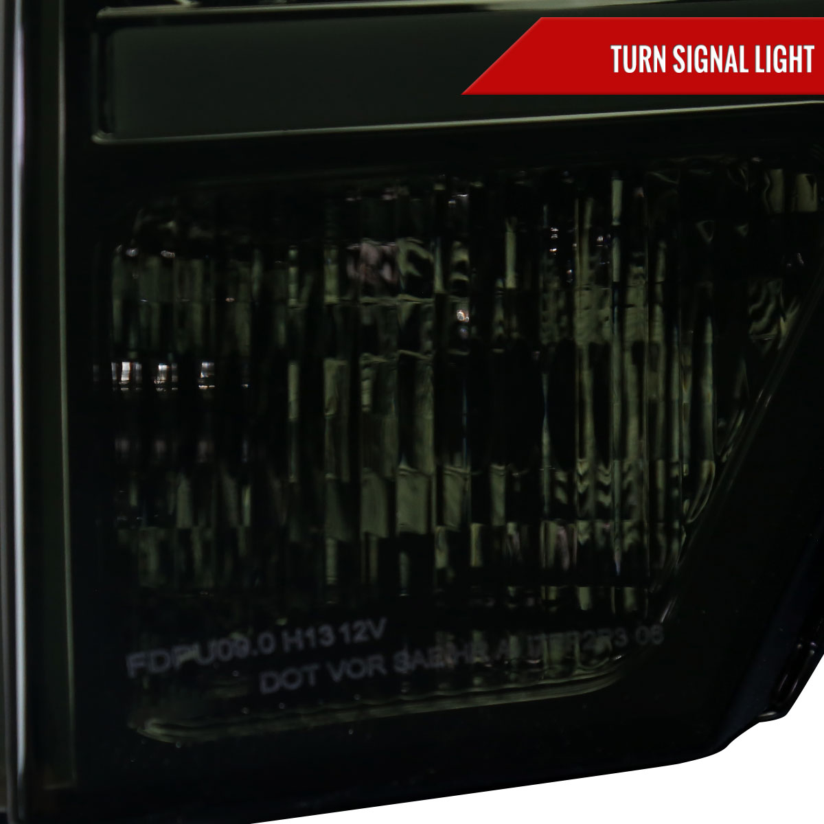 2009-2014 Ford F-150 LED Tube Factory Style Headlights (Chrome Housing/Smoked Lens)