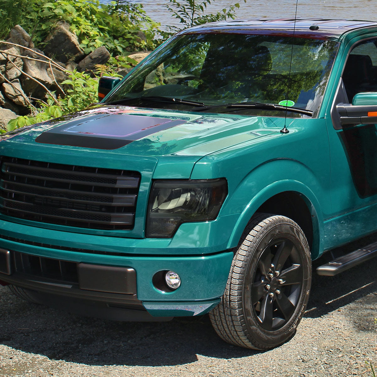 2009-2014 Ford F-150 LED Tube Factory Style Headlights (Chrome Housing/Smoked Lens)