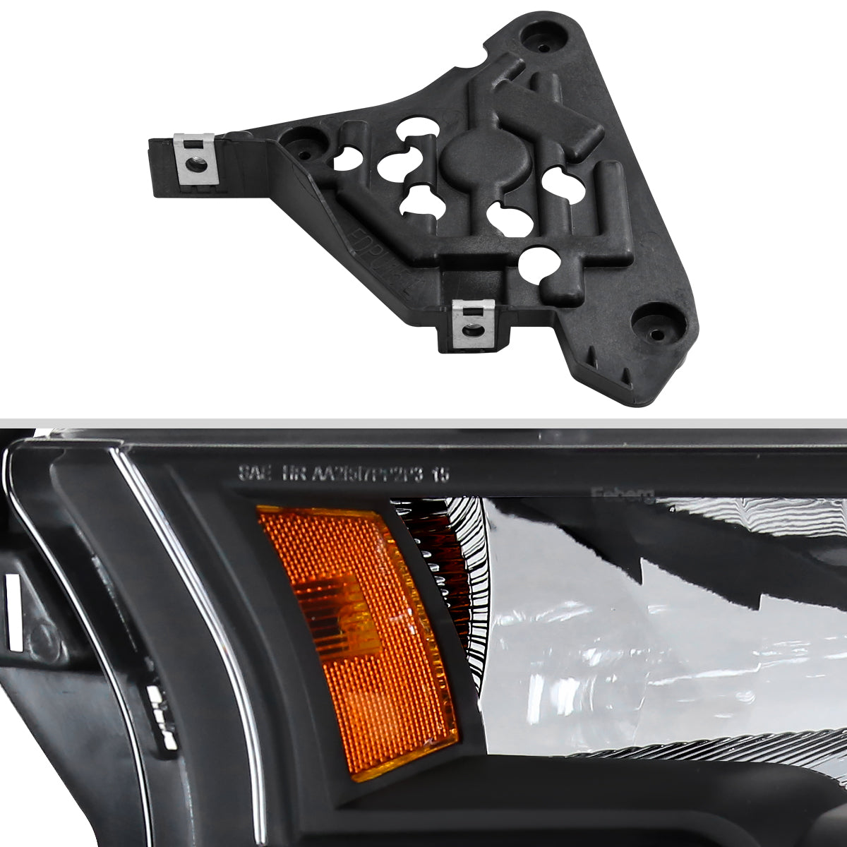2015-2017 Ford F-150 Replacement Factory Style Headlights (Matte Black Housing/Clear Lens)