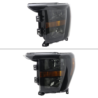 2021-2023 Ford F-150  Factory Style Headlight (Black Housing / Smoked Lens )