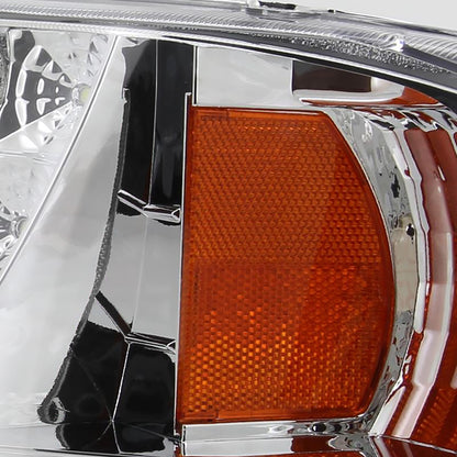 1997-2004 Ford F-150/Expedition Factory Style Crystal Headlights w/ SMD LED Light Strip (Chrome Housing/Clear Lens)