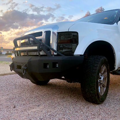 2008-2010 Ford F-250/F-350/F-450 Super Duty Factory Style Headlights w/ Amber Reflectors (Chrome Housing/Smoked Lens)