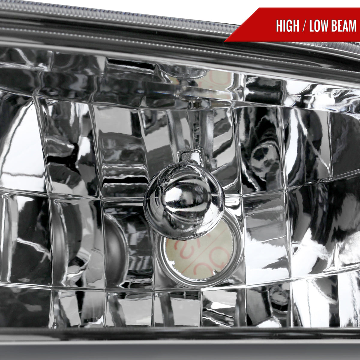 1999-2004 Ford Excursion/F-250/F-350/F-450/F-550 Crystal Headlights (Chrome Housing/Clear Lens)