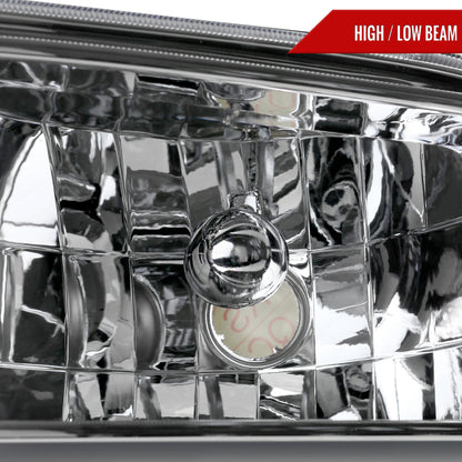 1999-2004 Ford Excursion/F-250/F-350/F-450/F-550 Crystal Headlights (Chrome Housing/Clear Lens)