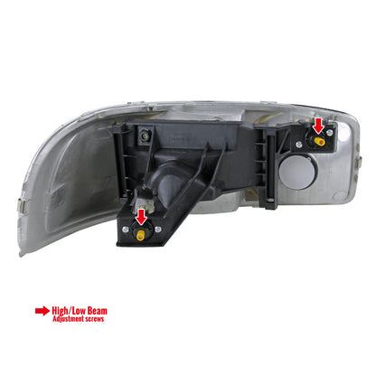 1999-2006 GMC Sierra/Yukon/Yukon XL Clear Lens Crystal Headlight w/ Amber Reflector - Driver Side Only
