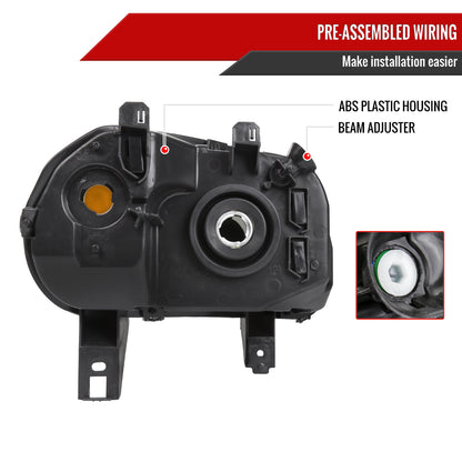 2006-2011 Chevrolet HHR Factory Style Headlights (Chrome Housing/Smoked Lens)