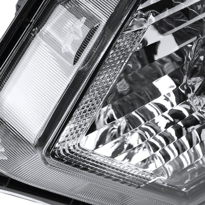2016-2018 Honda HR-V Crystal Headlights w/ Amber Reflectors (Glossy Black Housing/Clear Lens)