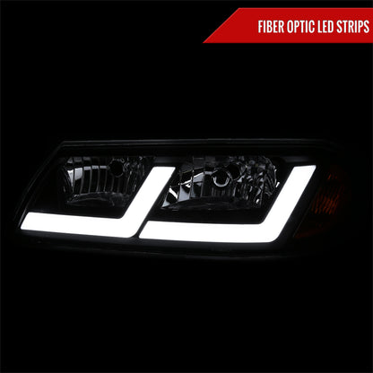 2000-2005 Chevrolet Impala LED Bar Factory Style Headlights  (Matte Black Housing/Clear Lens)
