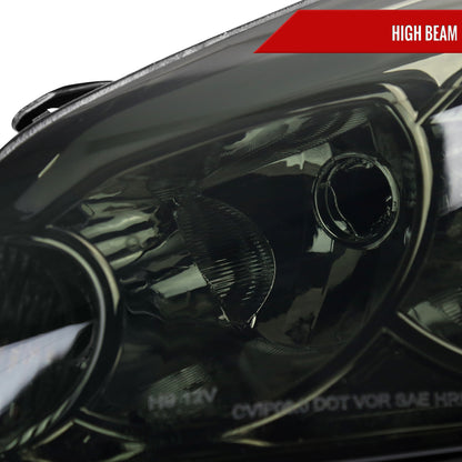 2006-2013 Chevrolet Impala/2006-2007 Monte Carlo/2014-2016 Impala Limited Factory Style Headlights w/ LED Strip (Chrome Housing/Smoked Lens)