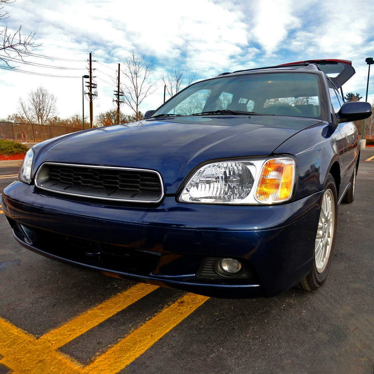 2000-2004 Subaru Legacy Brighton/2003-2006 Baja Sport Factory Style Headlights (Chrome Housing/Clear Lens)