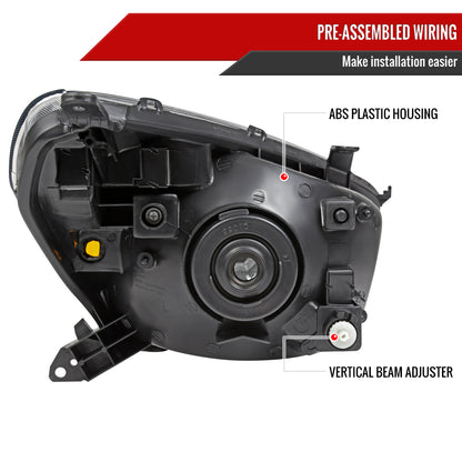 2001-2003 Toyota RAV4 Factory Style Headlights (Chrome Housing/Smoked Lens)